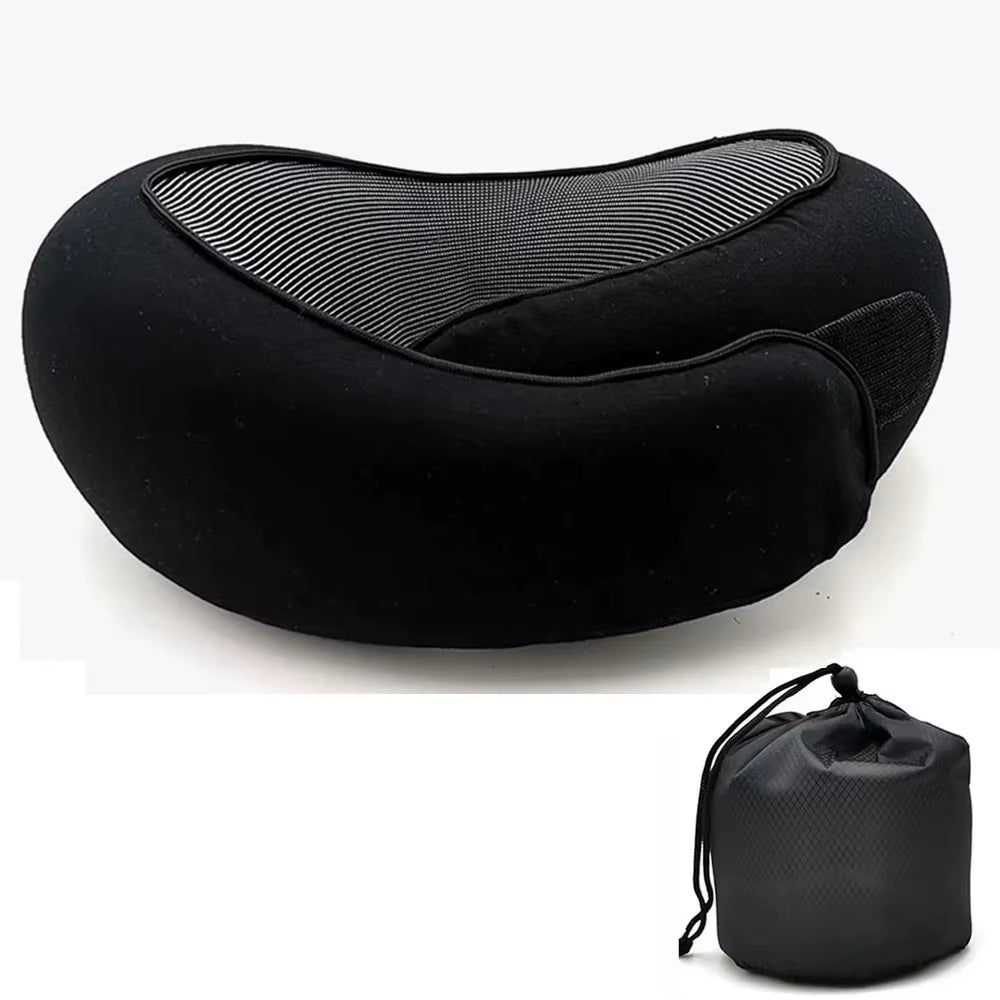 Almohada de Viaje Ajustable | Cojín Cervical Viscoelástico en Forma de U