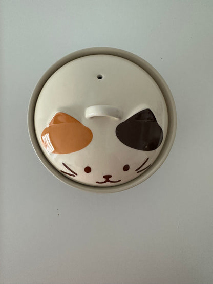 Cuenco de Cerámica “Neko” con Tapa – Sopas y Ramen (550 ml)