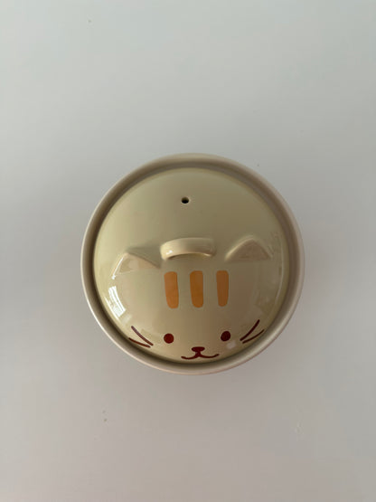 Cuenco de Cerámica “Neko” con Tapa – Sopas y Ramen (550 ml)