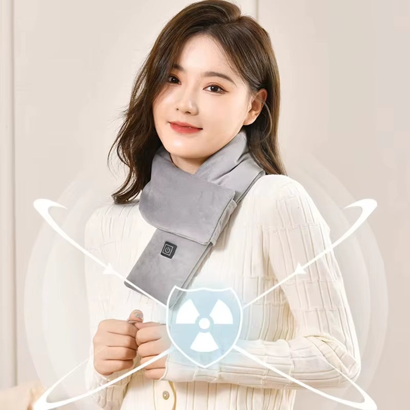 Bufanda Calefactable USB | 3 Niveles de Calor, Suave, Lavable y Ultra Cálida